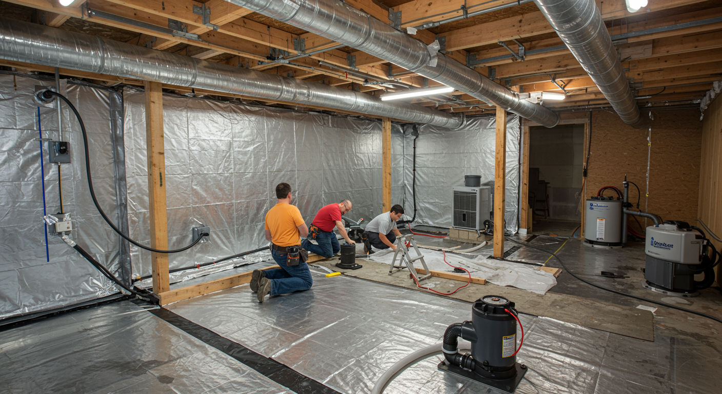 Crawl Space Encapsulation Process
