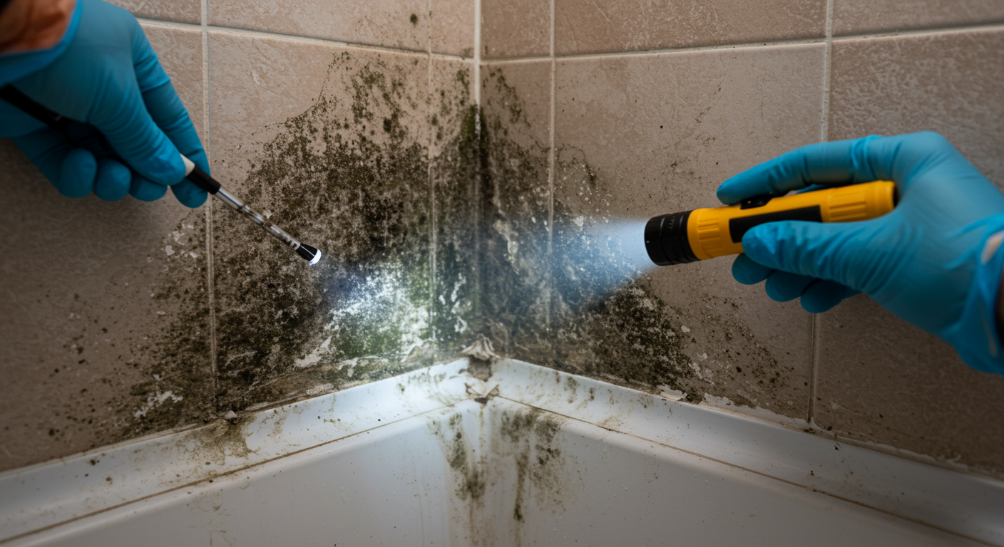 Technician Removing Black Mold