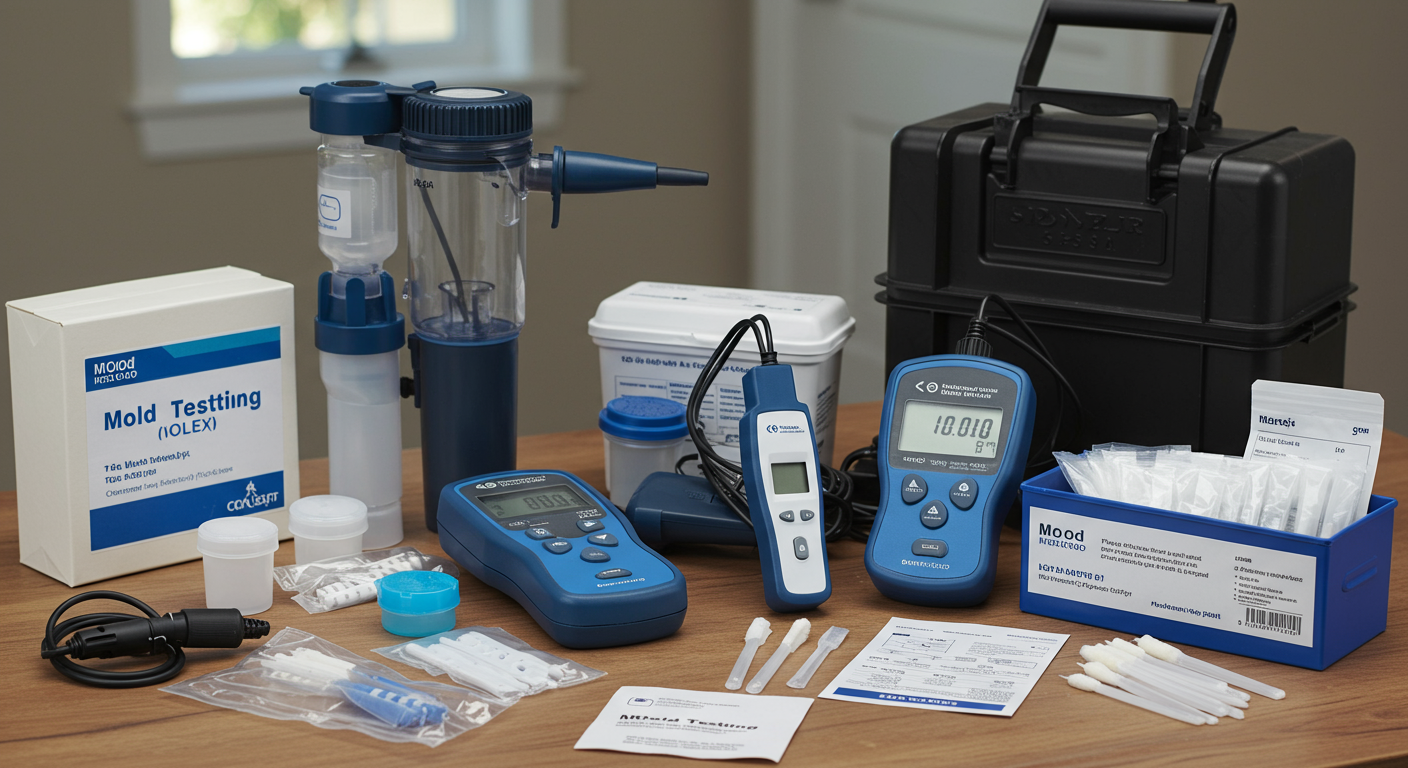 Professional mold testing equipment used for inspections in Atlanta, GA.