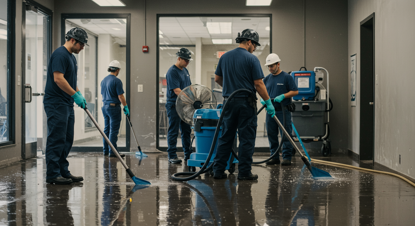 Technician performing water extraction in Sandy Springs, GA
