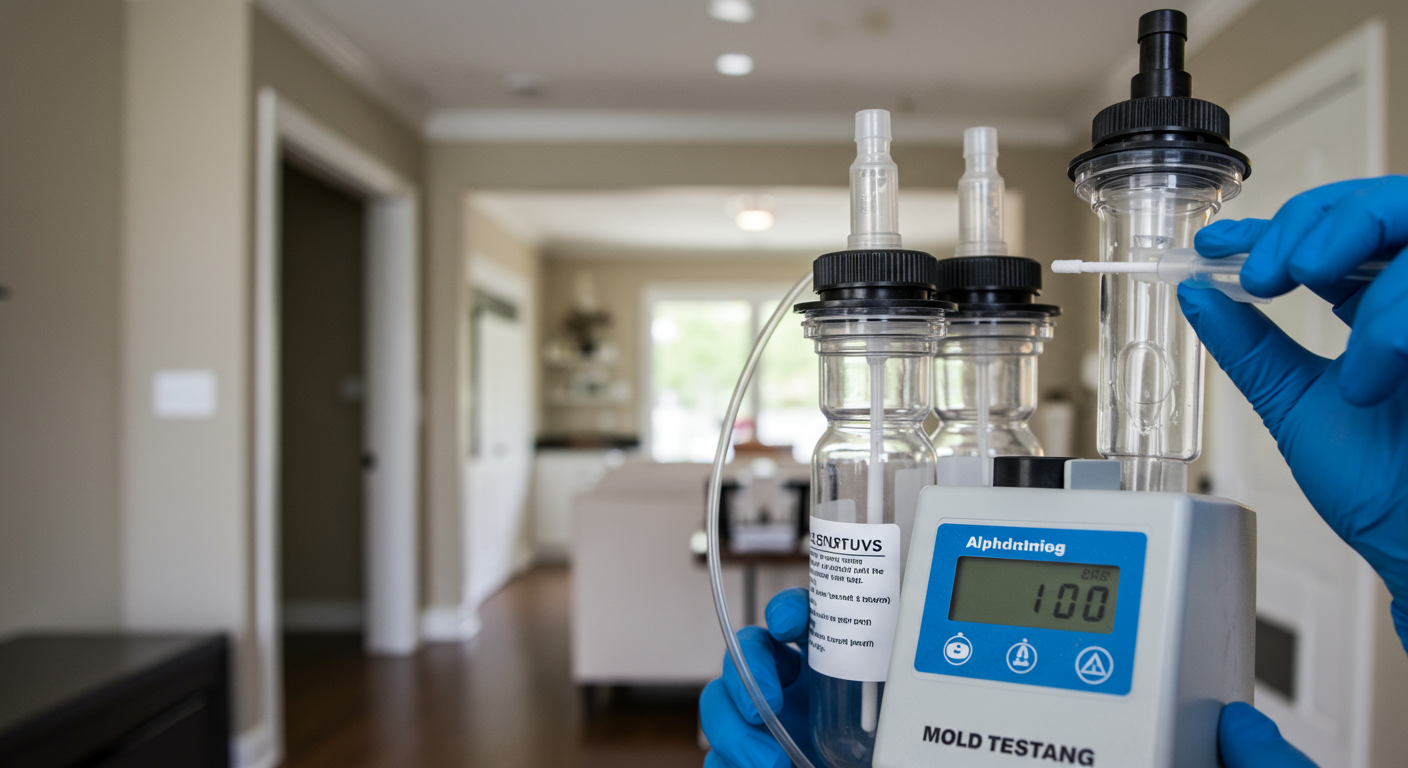 Certified Mold Inspector Conducting a Test