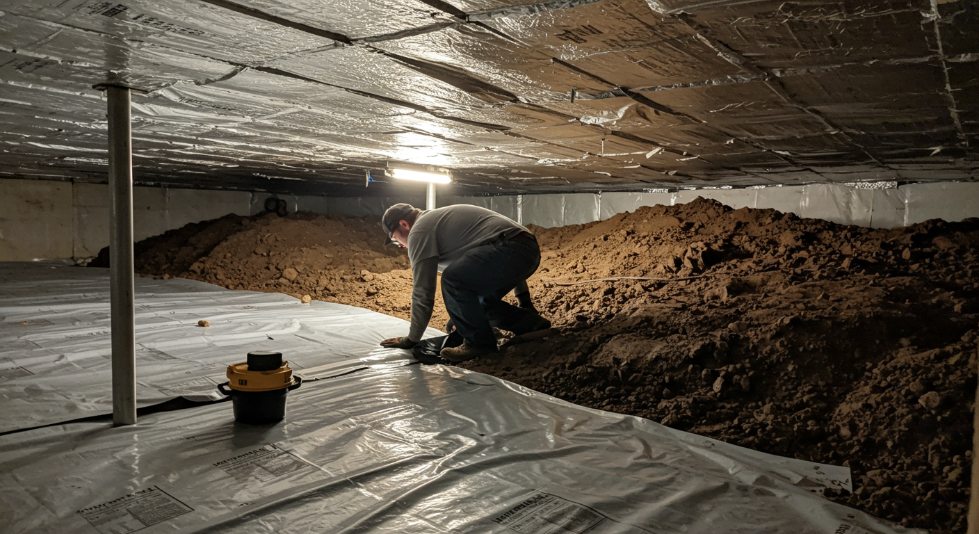 Crawl Space Encapsulation Process